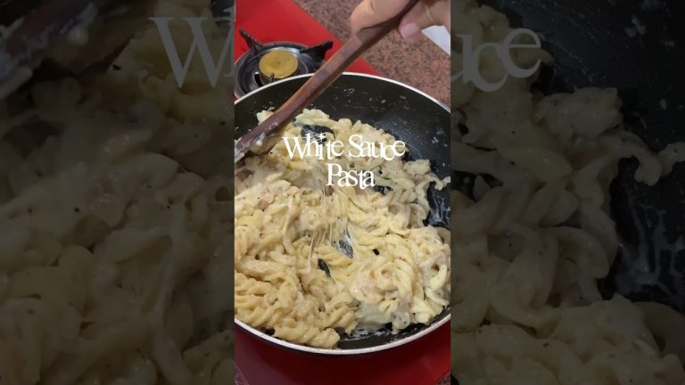 Cheesy White Sauce Pasta Recipe | Less Ingredients Pasta #trending #shorts #viralvideo