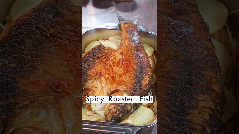 Spicy roasted fish #food #cookingshorts #cooking #recipe #shorts #cookingvideos #delicious