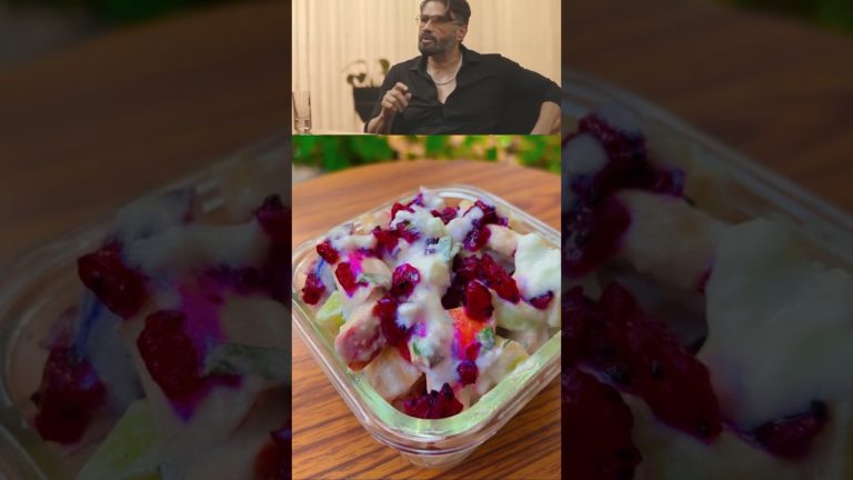 Sunil Shetty Favourite  Dessert Recipe #shorts #fruitsalad #celebrityfood