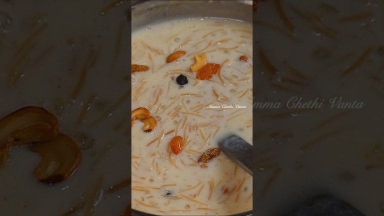 Creamy Semiya Payasam😋Full Recipe👆 #youtubeshorts #ammachethivanta #vermicellikheer #sweet #dessert