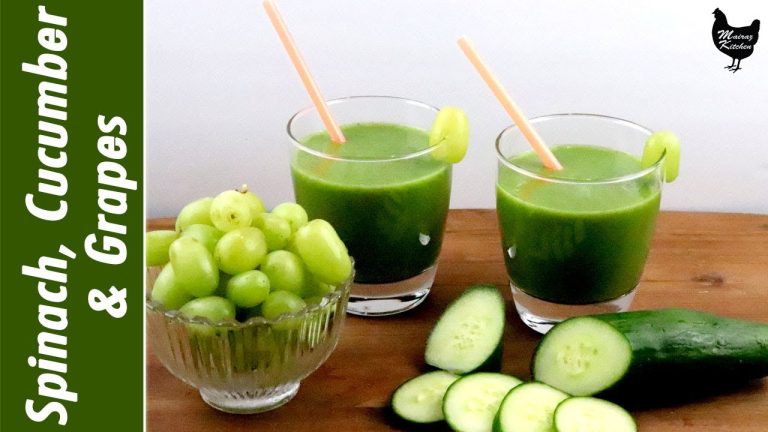 How to make Spinach,  Cucumber & Grapes Smoothie | Healthy Tasty Green Smoothies | Smoothie Recipes