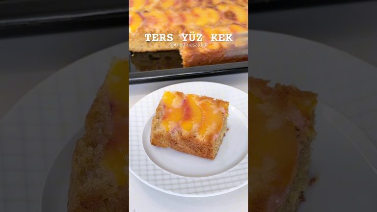 Şeftalili ters yüz kek tarifi yorumda💛