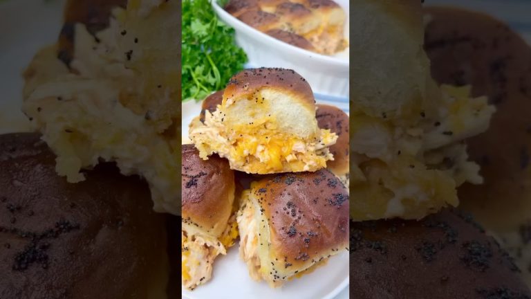 BBQ Chicken Sliders on @Kingshawaiian are always a YES #sliders #dinner #recipe #recipes #chicken