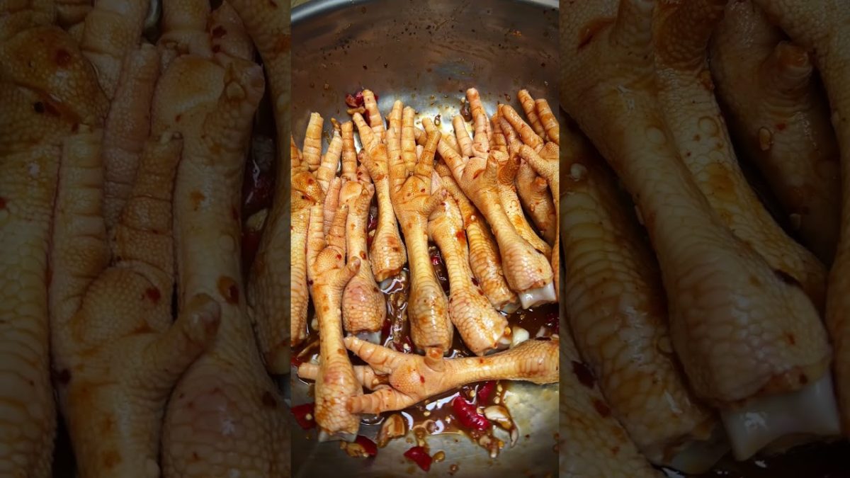 Grilled Chicken Feet #shorts #foodatasty #food #eating #cooking