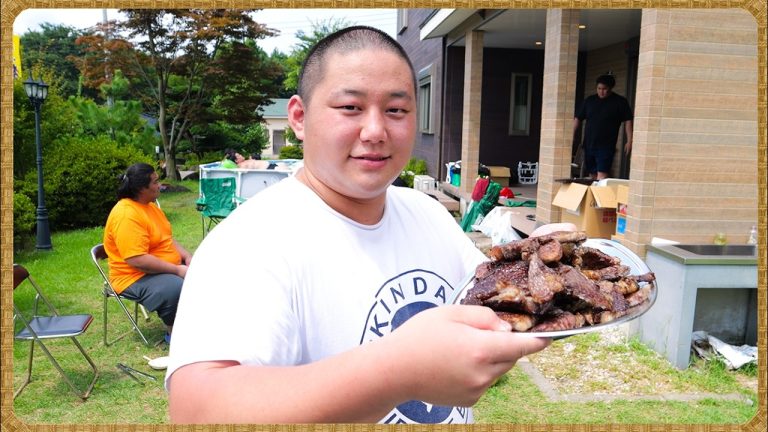 【合宿BBQ】サーロインステーキ・鶏の照り焼き・ソーセージ・焼きおにぎり ／ 朝稽古・プール