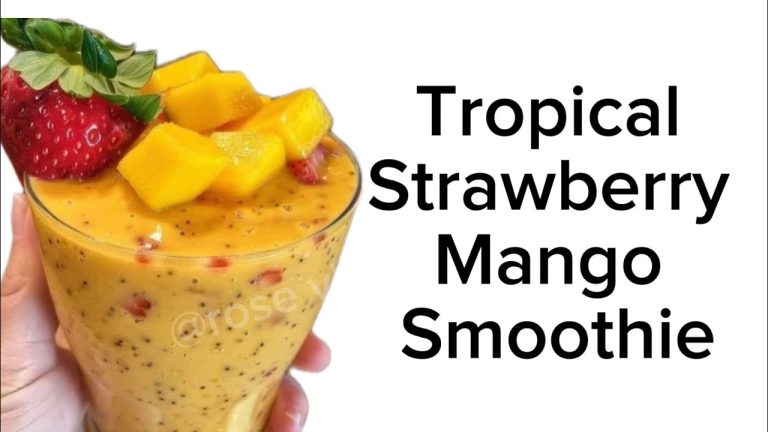 Tropical StrawberryMango Smoothie Recipe