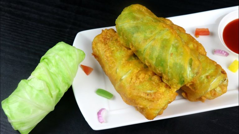 ভিন্নস্বাদে বাধাঁকপির মুচমুচে রোল | Cabbage Roll Recipe In Bangla | How to make Cabbage roll