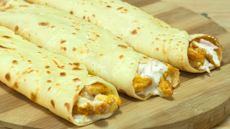 Chicken Pancake Roll Recipe – Chicken Roll Recipe – Pancake Roll Recipe – Stuffed Pancake Recipe