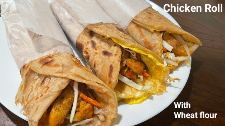 Wheat Flour chicken roll | Chicken Roll Recipe| Chicken Frankie | Chicken Kathi roll