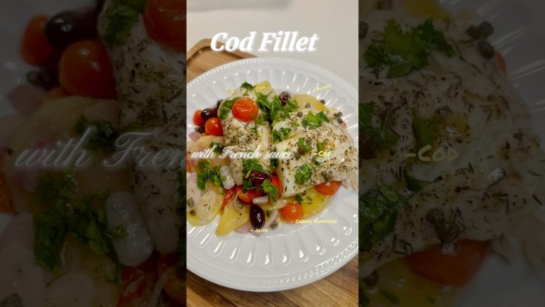 Cod fillet with French sauce #food #shorts #cooking #chefing #recipe #healthyblogger #seafood#health