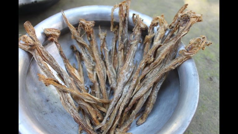 Village Food | Dry fish recipe | Grandmother recipes-126