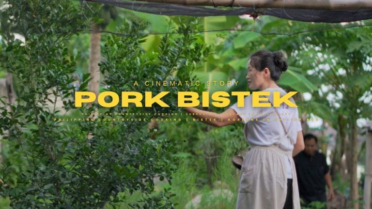Koreans Harvest Calamansi from Garden to Cook Filipino Pork Chop Recipe | Bistek Tagalog Pork Chop