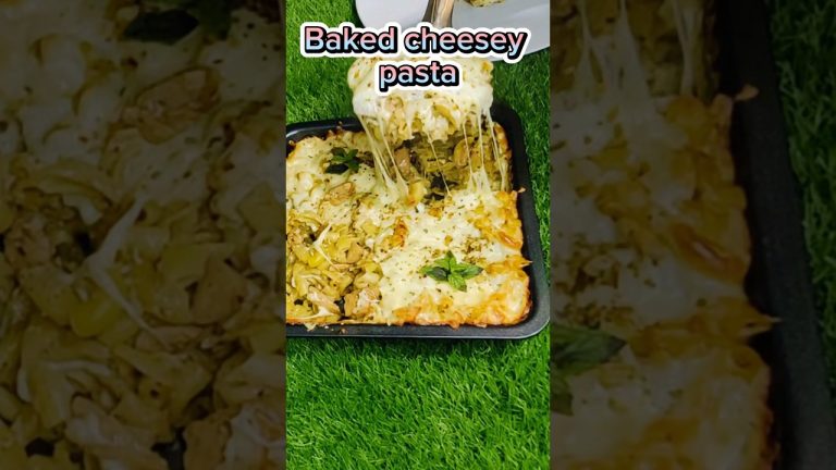Baked cheesey white sauce pasta #recipe #shorts #subscribe