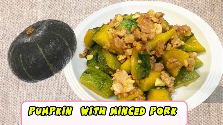 PUMPKIN WITH MINCED PORK RECIPE / joolees vlog #pumpkinrecipe #chinesestyle #cooking  #ofwhongkong