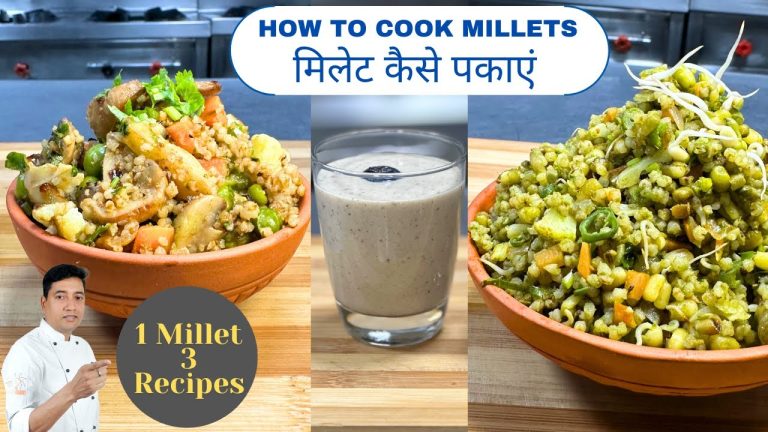 Millet Recipes | How to Cook Millet | Millet Coriander Rice | Millet Smoothies |  Chef Sahajan
