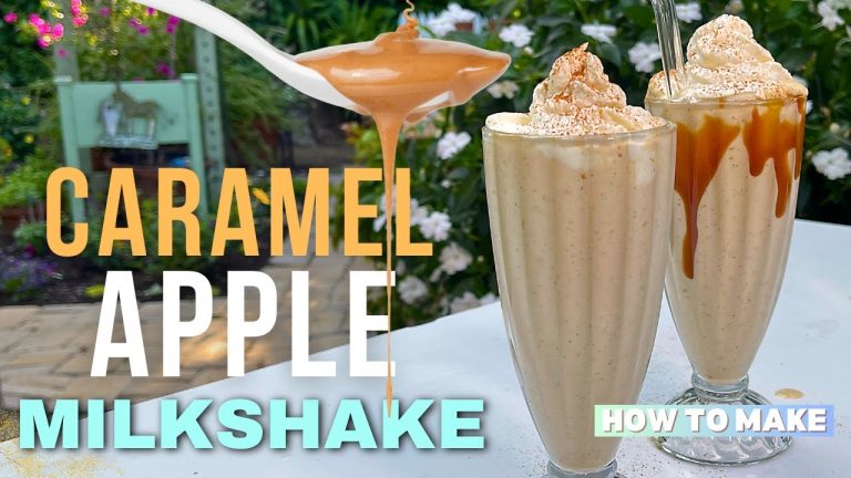 Caramel Apple Milkshake | How To Make Recipe | Homemade Caramel Sauce