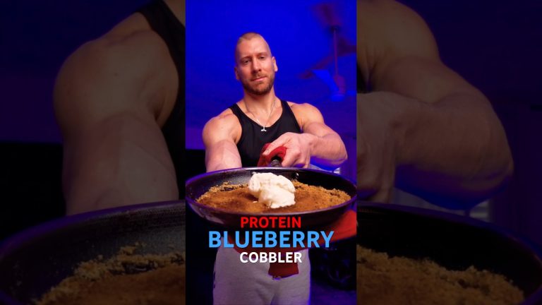 Super Easy Protein Blueberry Cobbler