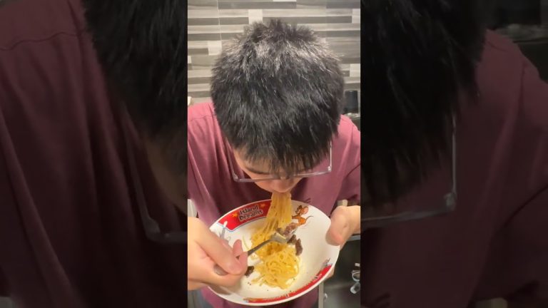 Chu Lazy Recipe – Spaghetti carbonara pasta guanciale #shorts  #cooking #spaghetti #guanciale