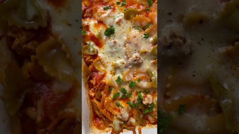No Boil Pasta Bake #highproteindinner #easyrecipe #highproteinrecipes #healthyrecipes #pasta