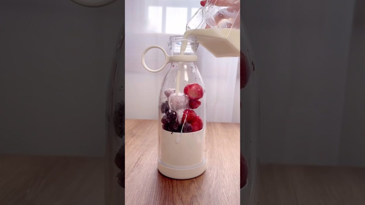 HOMECAFE Strawberry Blueberry Smoothie 홈카페 딸기 블루베리 스무디 #homecafe #asmr #lifestyle