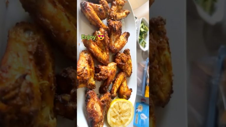 Chicken wings roasted recipe | Perfect Chicken wings baked in oven #chicken#shorts #trending#cooking