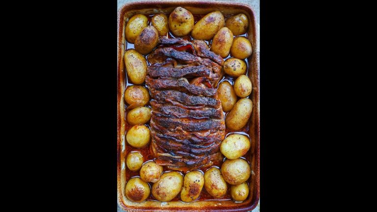 Perfect PORK ROAST with bacon and potatoes. #shorts