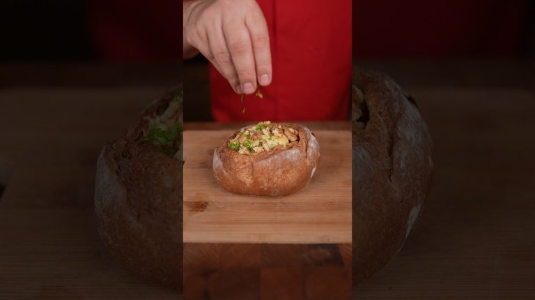 Goat cheese and fig stuffed in bread  🧀 #shorts