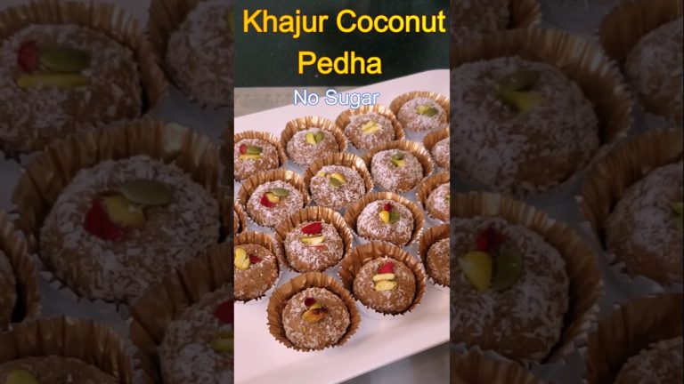 No Sugar No Jaggery Coconut Pedha 😋 #shortsvideo #recipe #sweet #sweetrecipes