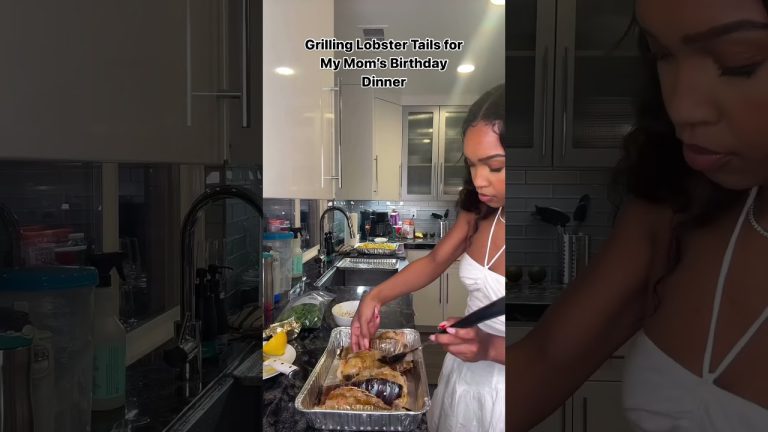 Grilling lobster for my moms B day