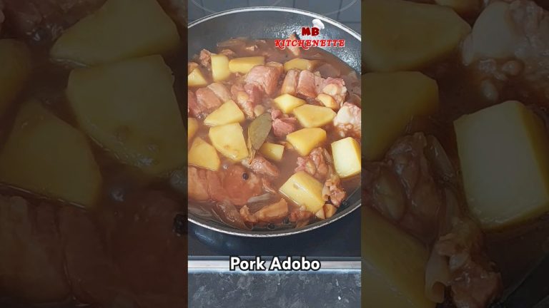 Pork Adobo. Filipino well known dish. Easy Delicious Pork Recipe #food #adobo #pork #recipe