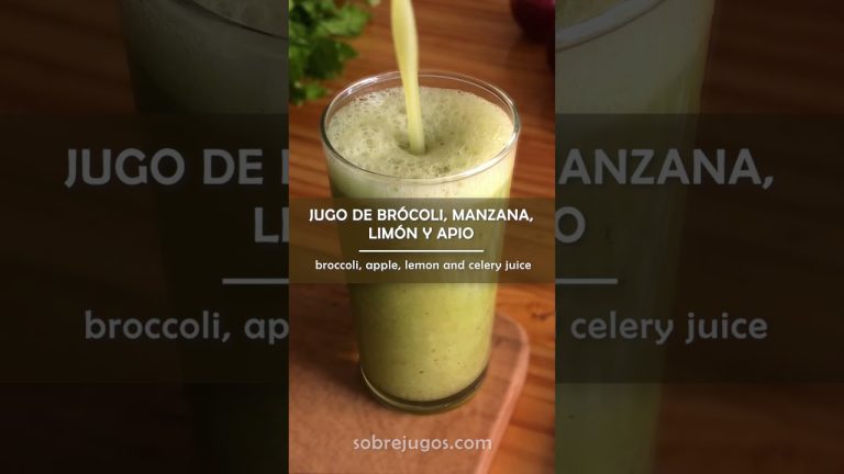 Jugo de Brócoli, Manzana, Limón y Apio #shorts