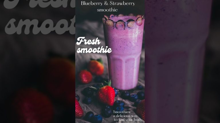 Strawberry blueberry smoothie | Healthy smoothie |Summer milkshake #smoothie #strawberry #milkshake