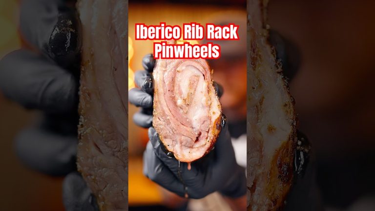 Elevate your BBQ game w/ these Iberico Rib Rack Pinwheels #iberico #porkrecipes #tftibbq #bbqfood