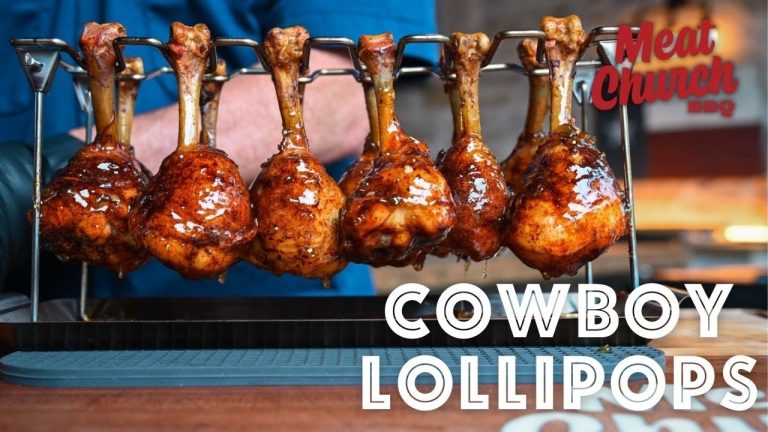 Delicious Cowboy Lollipops with Smoked Prickly Pear Glaze