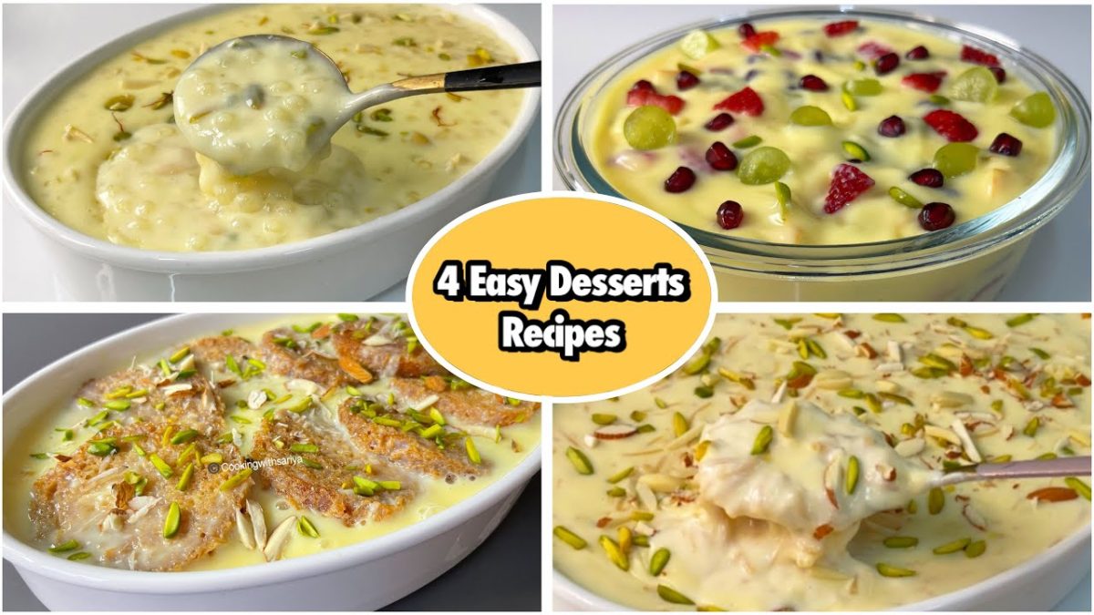 4 Easy Dessert Recipes That any one can make in Minutes 😍