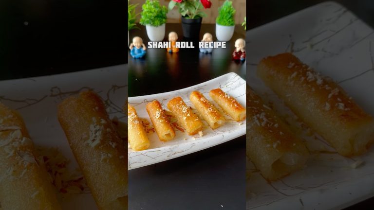 Trending Recipe of Shahi Roll Sweet #shorts #recipe #dessert #bread #sweet