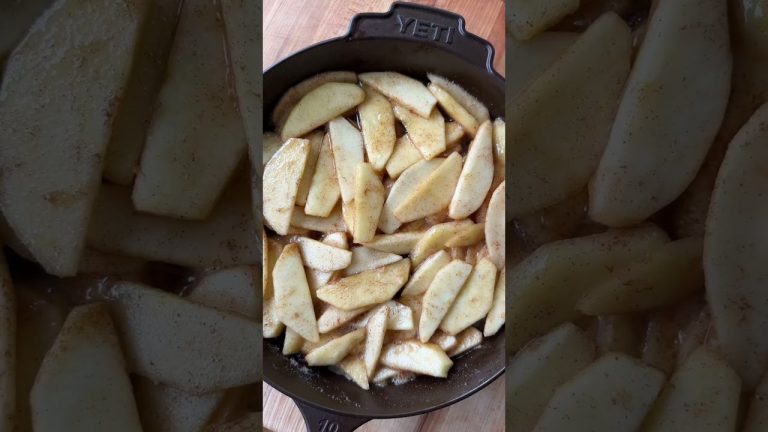 Apple Cinnamon Brown Butter Skillet Cake #ad #feedfeed #shorts