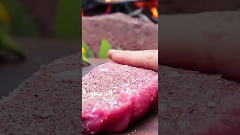🔥The Ultimate Steak Experience! Stone-Fried Perfection in the Forest 🍖🔥