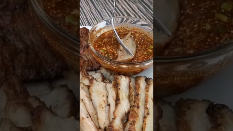 คอหมูย่าง น้ำจิ้มแจ่ว #เตาถ่าน #ปิ้งย่าง #คอหมู #ไม่ใส่ผงชูรส #น้ําจิ้มรสแซ่บ