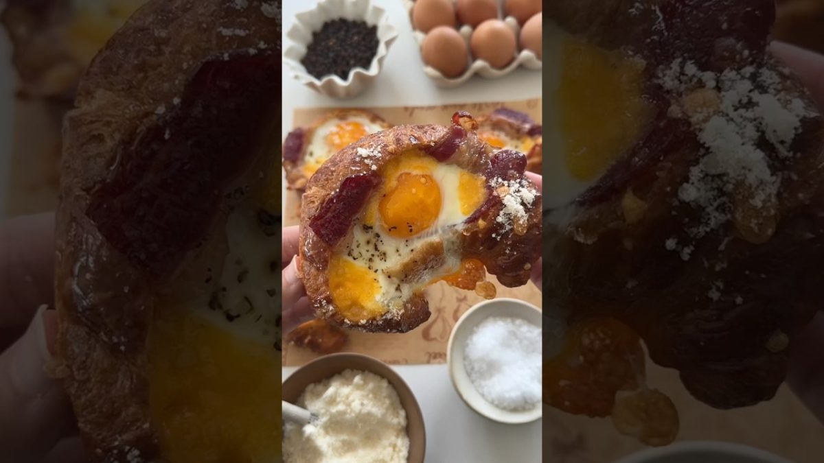 here’s what to do with leftover croissants #shorts #recipe #food