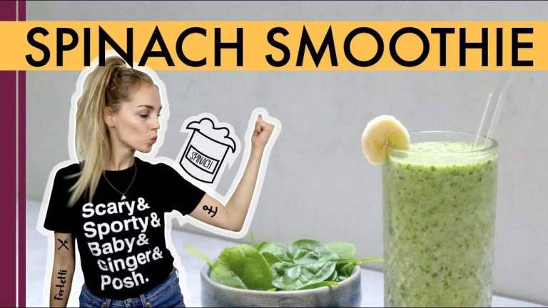 Spinach Smoothie with Almond Milk | Healthy Green Smoothie recipe with Mango and Banana