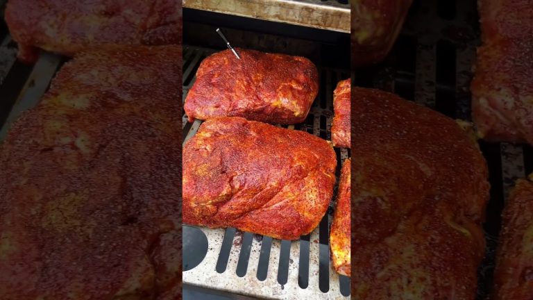 Brisket and Pulled pork! Ribs and chicken are set to go on later! #bbq #shorts