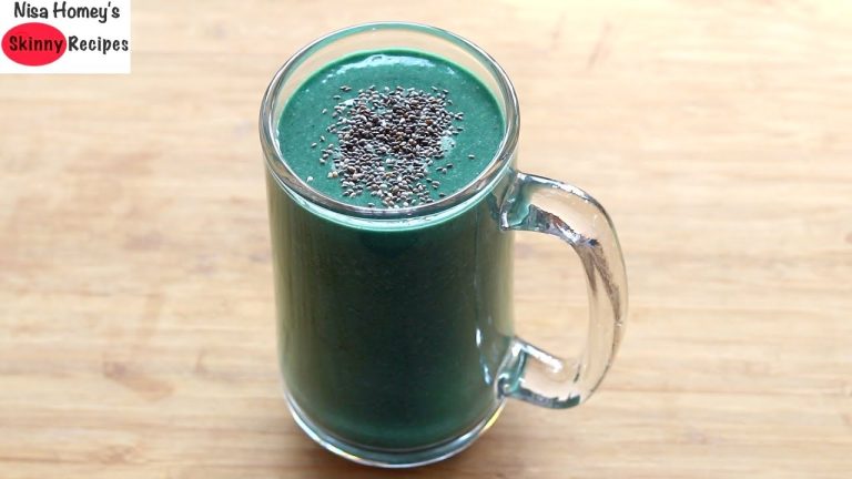 Oats GREEN Breakfast Smoothie Recipe – Oats Recipes For Weight Loss – Vegan/No Milk | Skinny Recipes