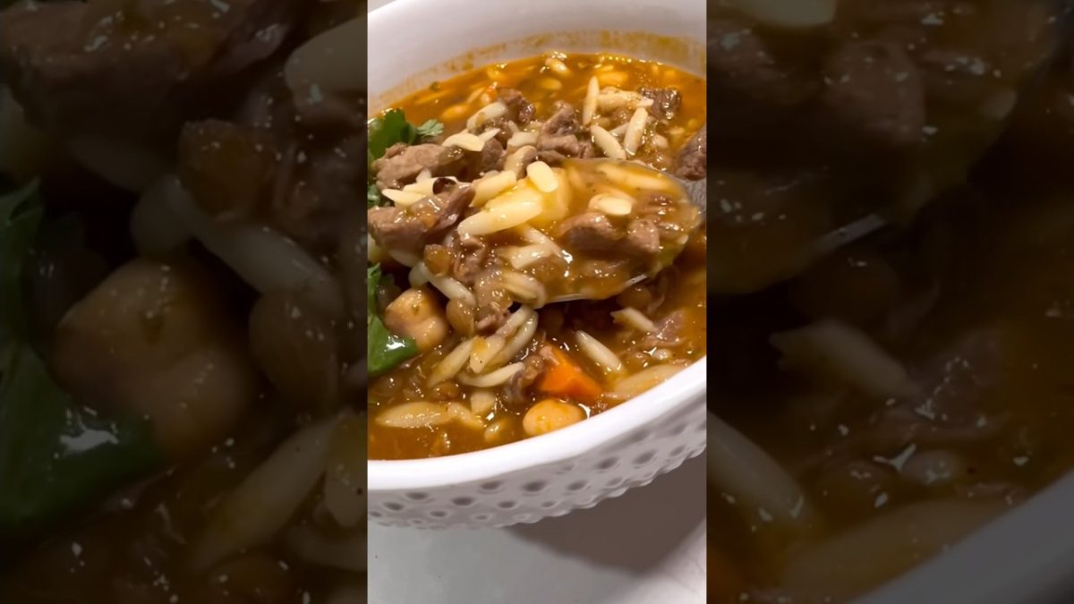 Morrocan inspired beef and lentils soup. Recipe in comment #motherlife #routine #eats #healthy