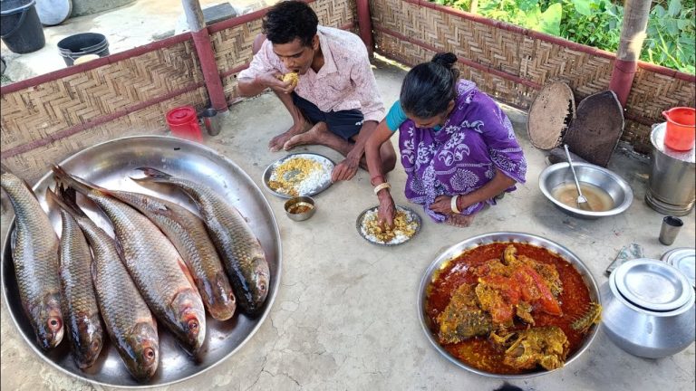 MRIGAL FISH RECIPE । Village Style Fish Mustard Curry Cooking In Village । By Our Mother And Son