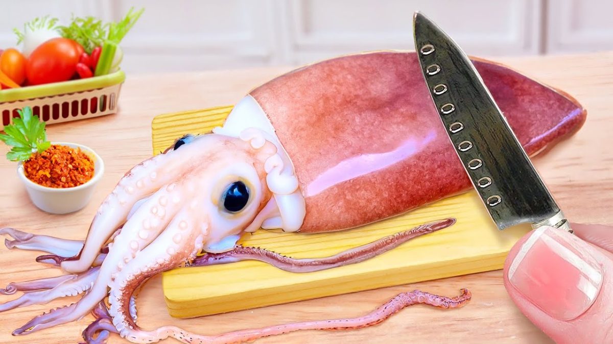 Cooking Mini Sweet Chili Squid With Batman Hero 🦑 Rich Seafood Recipes Created By Petite Cooking 🦑