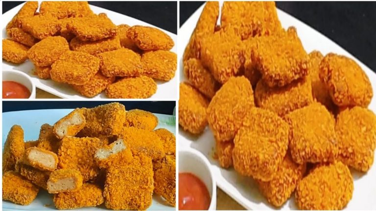 চিকেন নাগেটস। সহজ উপায়ে ঘরে তৈরি মজাদার চিকেন নাগেটস। Chicken Nuggets Recipe