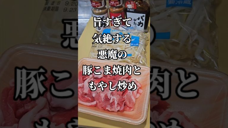 安い豚こまともやしが劇的に超絶旨くなる奇跡のたれとスパイス！簡単節約おつまみワンパン焼肉定食レシピ