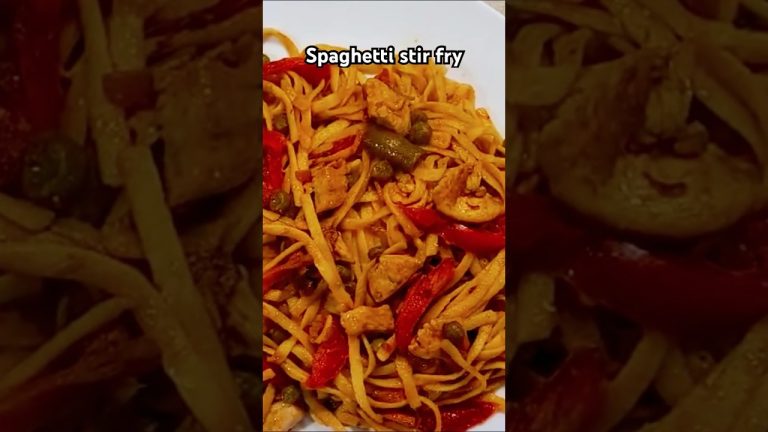 Spaghetti stir fry😋 #food #stirfry #cooking #vegstirfry #stirfryrecipes #recipe #stirfryvegetables