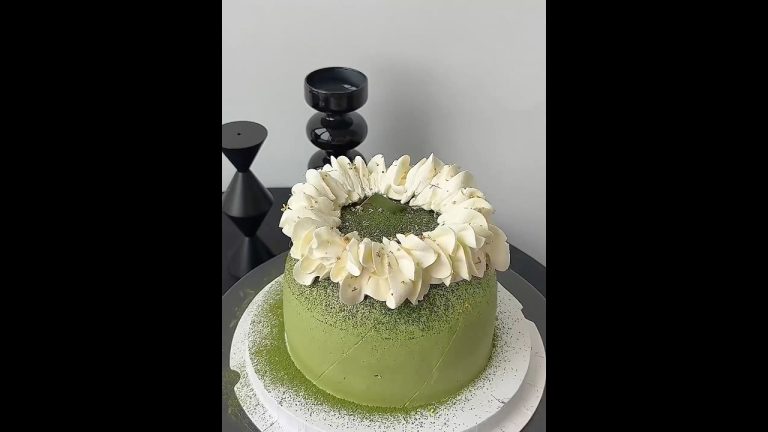 Immersive making of matcha grapefruit cake🍵🎂#shorts #asmr #cake